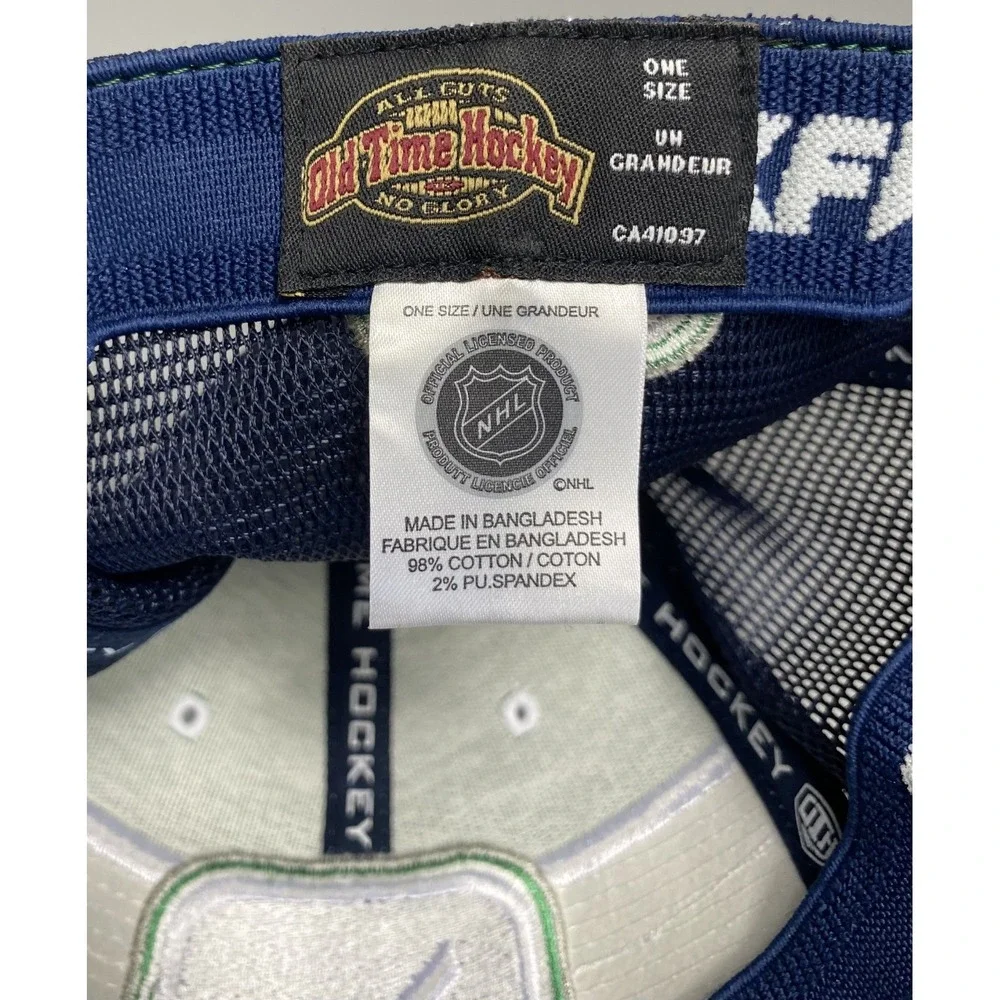 Vancouver Canucks Stick In Rink Old Time Hockey Hat NHL Vintage One Size